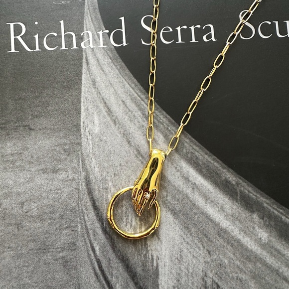 Alexis Bittar Hand charm holder chain necklace NWT - Picture 2 of 5